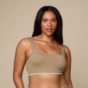 Lounge Rib Scoop Bralette - Agave